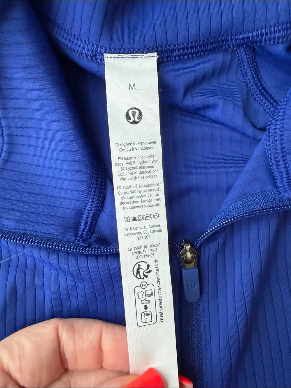 Lululemon Long-Sleeve Half-Zip Top - Royal Blue